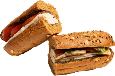 Sandwich Grilled Halloumi Pesto In Submarine Multicereal 250Gm