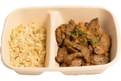 Beef Stroganoff with Cauliflower Rice