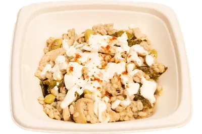 Chicken Risotto with Beans and Kale