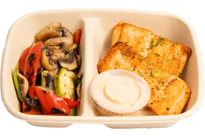 Creamy Cajun Stuffed Salmon with Grilled Veggies