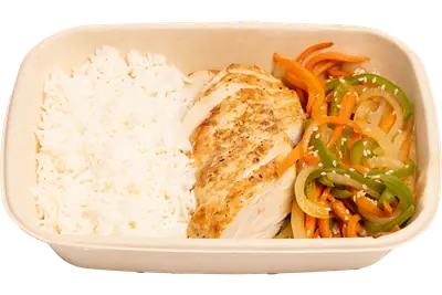 Seared Chicken Vegetables with Rice
