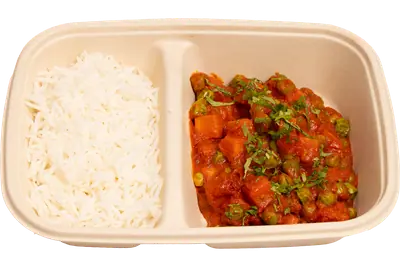 Vegan Bazella Stew with Basmati rice